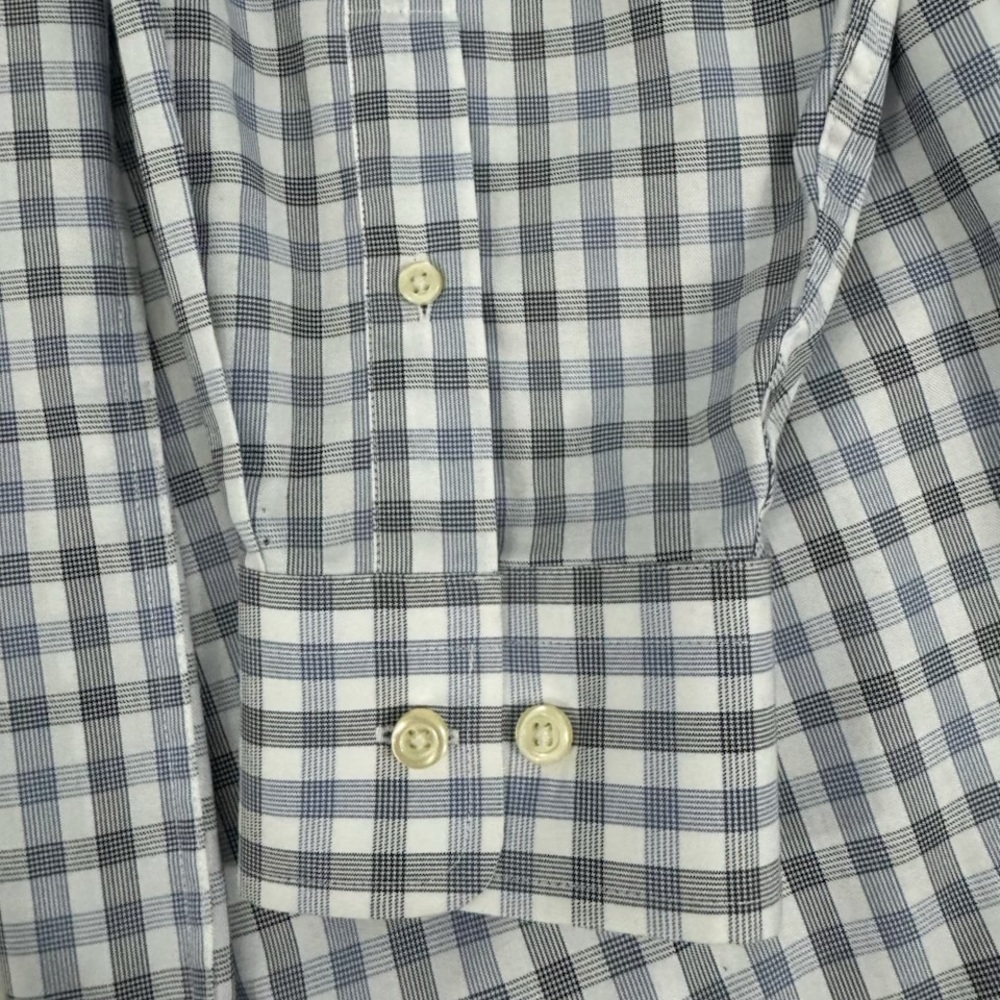 Jos. A. Bank Gray Men Plaid Button Down Shirt Size Large - Picture 7 of 9